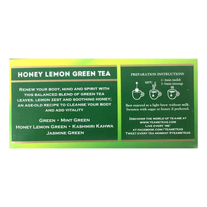 TEA BAGS GREEN TEAHONEYLEMON (PACK OF 100NOS) NAKED - 36 NOS CARTON BOX