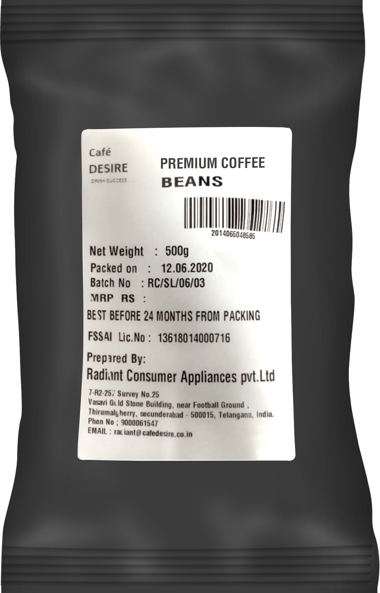 6KG ROASTED COFFEE BEANS-PREMIUM (500GMS X 12) CARTON BOX